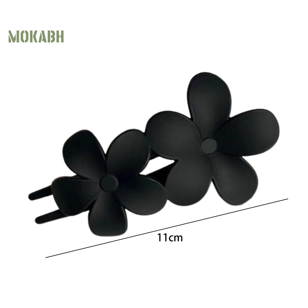 Kẹp Tóc Hình Hoa Hai Lớp Chống Trượt Chống Rơi Màu Trơn Thanh Lịch