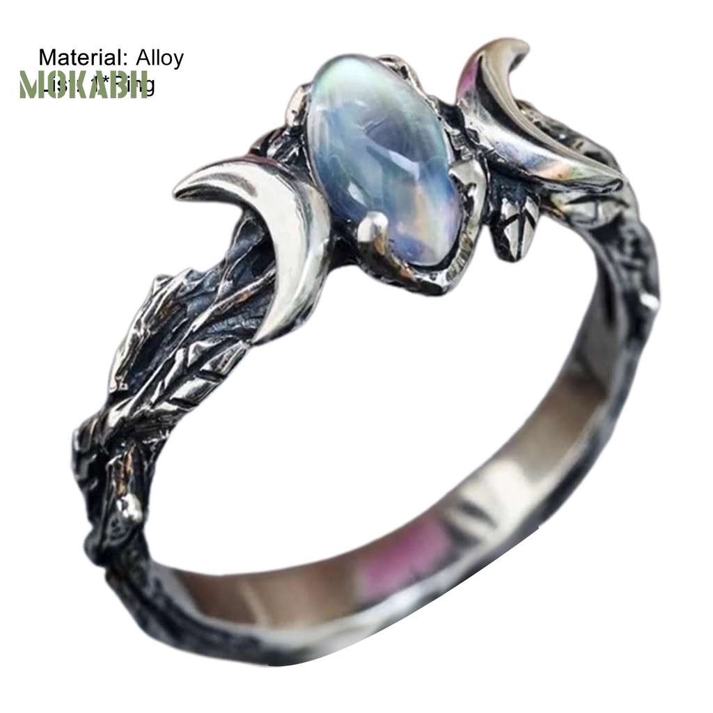 [Mok Abh] Nhẫn Đính Đá Theo Phong Cách Bohemia Cổ Điển