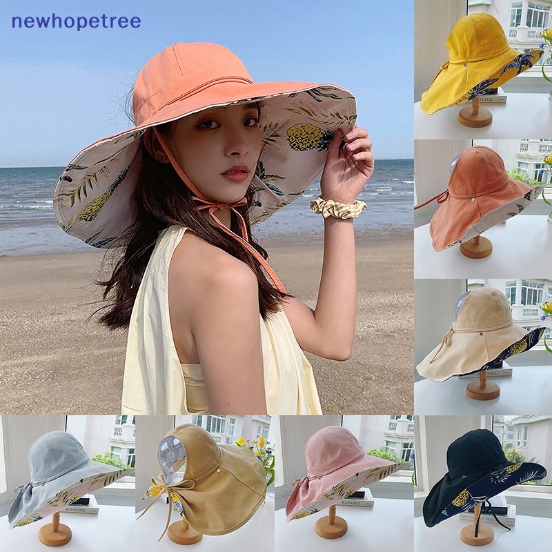Nón Tai Bèo Vành Rộng Chống Tia UV Thời Trang Đi Biển Mùa Hè 2023 Cho Nữ