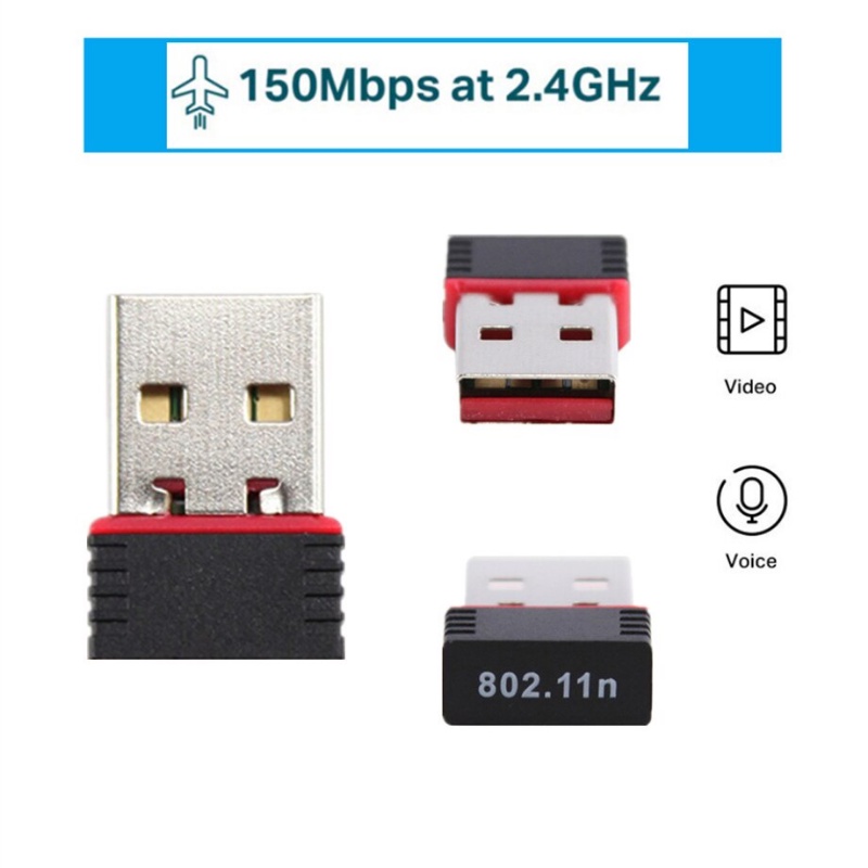 Thiết Bị Thu Phát Wifi 150 Mbps USB 2.0 2.4G Cho PC / Laptop / Laptop / Hỗ Trợ Windows / Mac OS