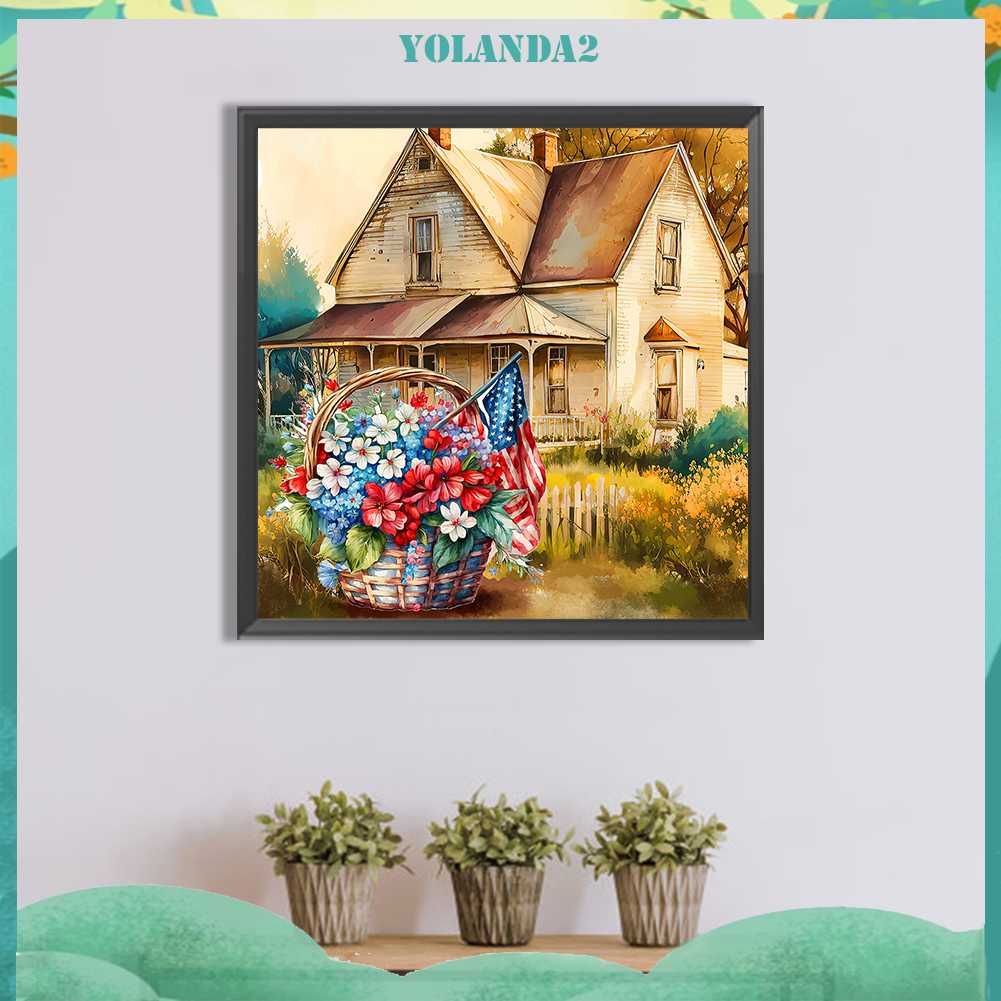 Tranh Đính Đá Kim Cương Toàn Bộ 5D DIY Hình Vẽ Hoa Trang Trí Nhà Cửa