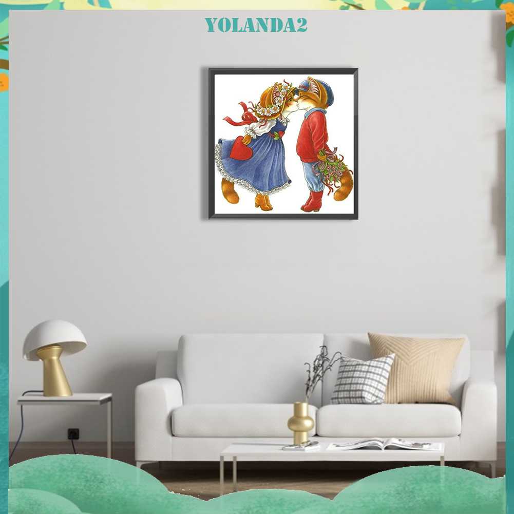 Tranh Đính Đá Kim Cương Toàn Bộ 5D DIY Hình Vẽ Mèo Trang Trí Nhà Cửa