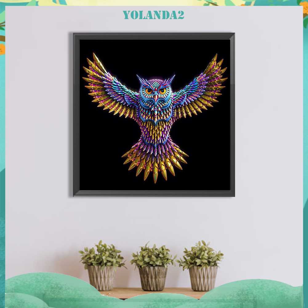 Tranh Đính Đá Kim Cương Toàn Bộ 5D DIY Hình Vẽ Con Cú