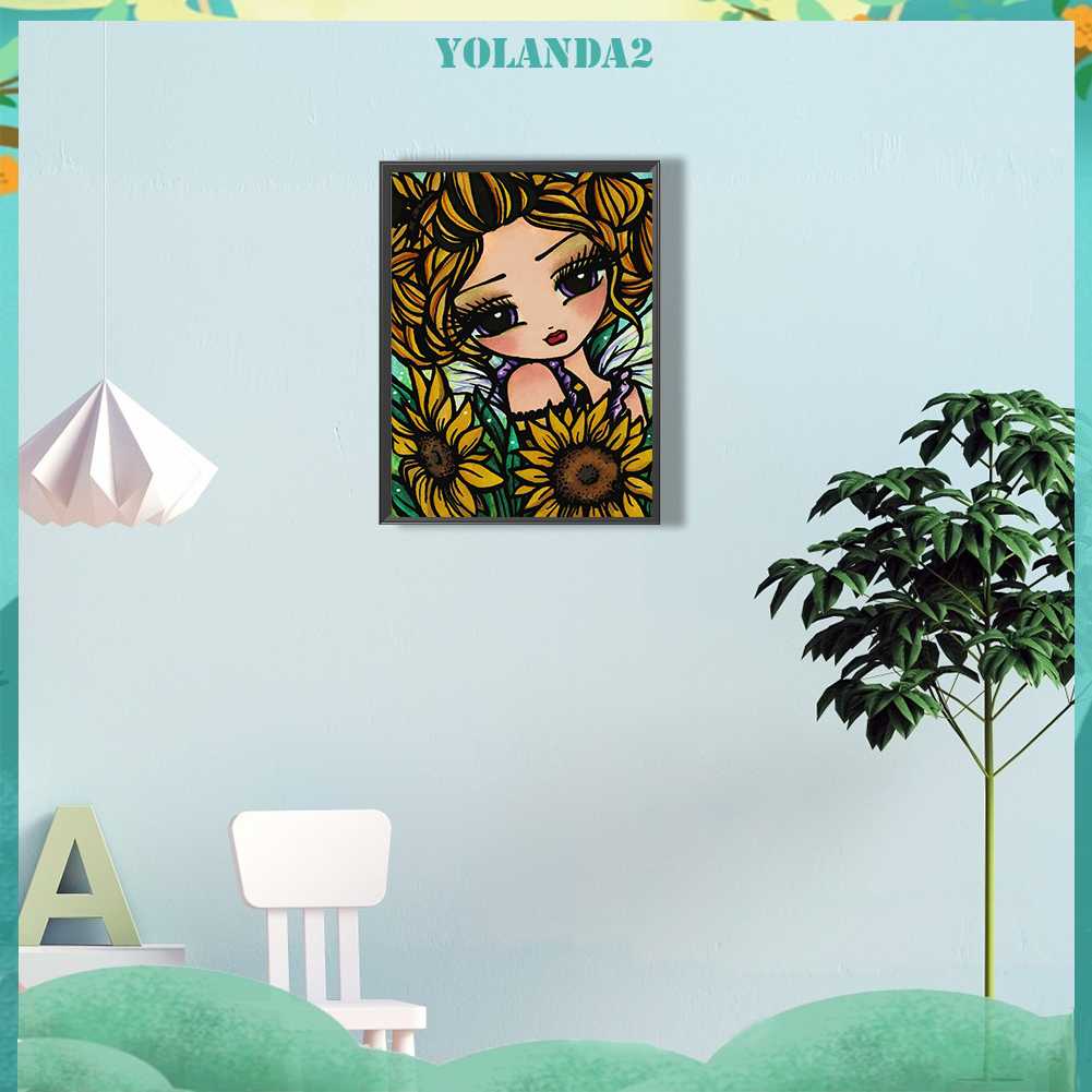 Tranh Đính Đá Kim Cương Toàn Bộ 5D DIY Hình Vẽ Cô Gái Trang Trí Nhà Cửa