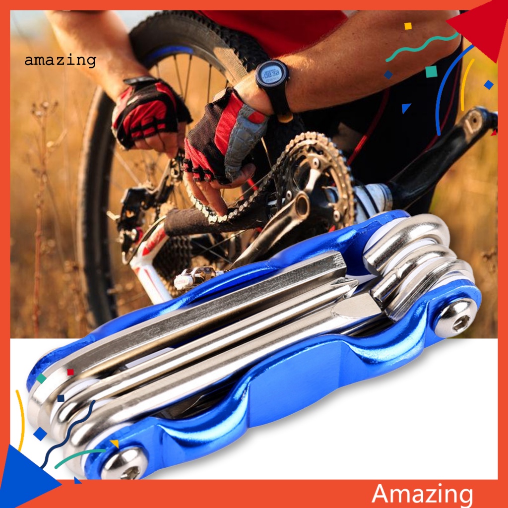 Bộ Cờ Lê Đầu Lục Giác 6 Trong 1 Chống Gỉ Có Thể Gấp Gọn Tiện Dụng Cho Xe Đạp