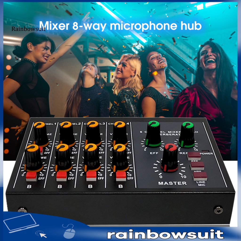 Máy Trộn Âm Thanh Mini MIX-428 60Hz 8 Kênh Sử Dụng Kép Chất Lượng Cao