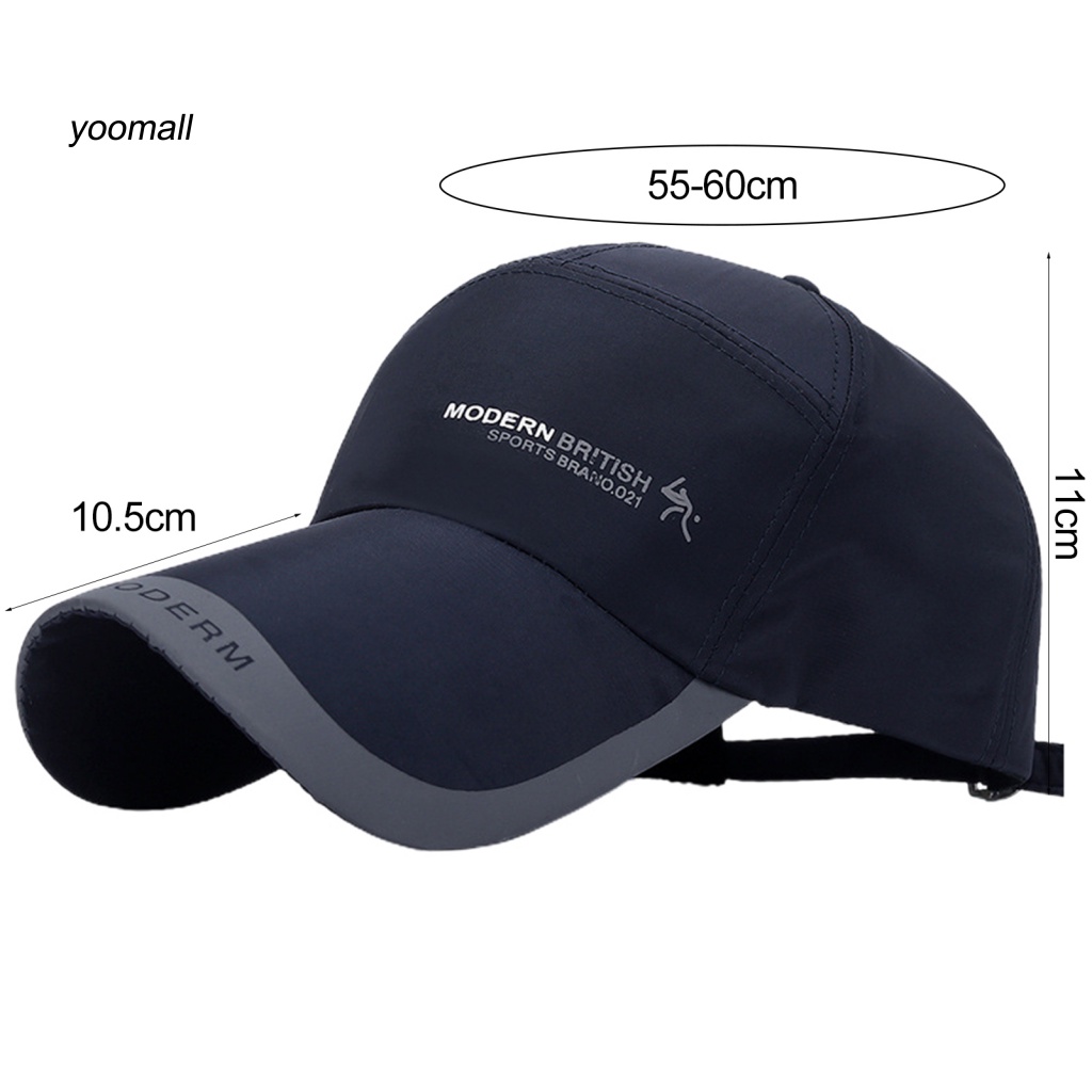 Yo / Mũ Bóng Chày Unisex Bằng Vải Laminated In Chữ Cái Thoải Mái Có Thể Điều Chỉnh Dùng Hàng Ngày