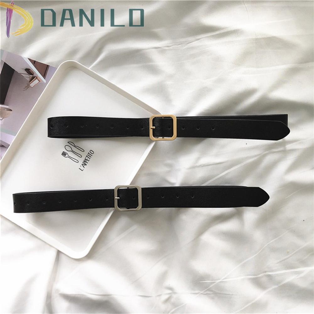 Thắt Lưng DANILO Khóa Kim Loại Màu Đen Thời Trang Cho Nam Nữ