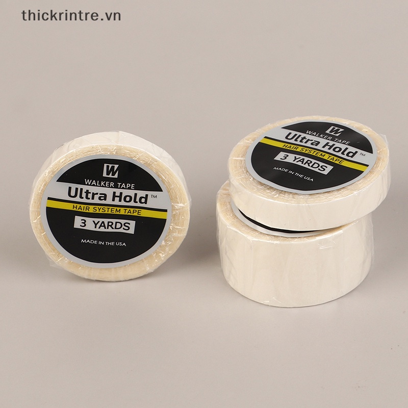 Cuộn Băng Keo Hai Mặt Màu Trắng Dài 3 Yards Chống Thấm Nước Dùng Để Dán Tóc Giả