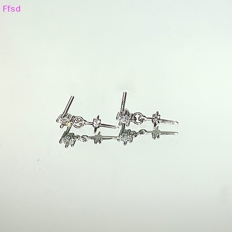 1 Đôi Bông Tai Đính Đá Zircon Dễ Thương Thời Trang Cho Nữ