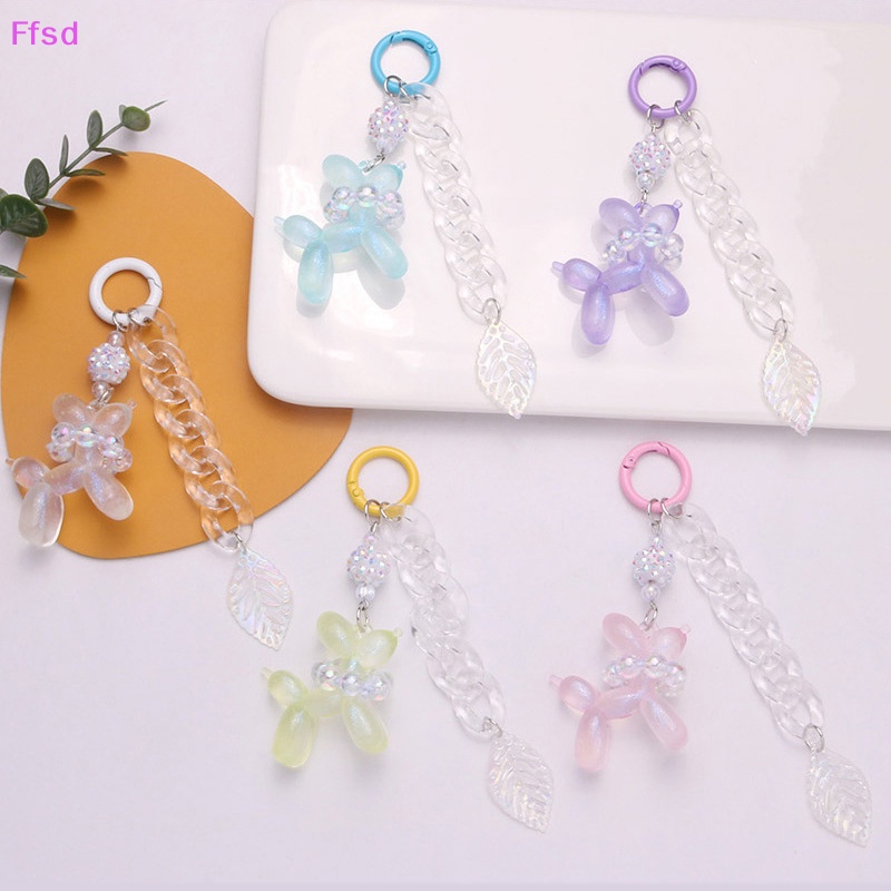 {Ffsd} Phụ Kiện Móc Khóa Điện Thoại Di Động Hình Chú Chó Lá Bong Bóng Nổi Thời Trang Sáng Tạo Vui Nhộn * Bán Chạy