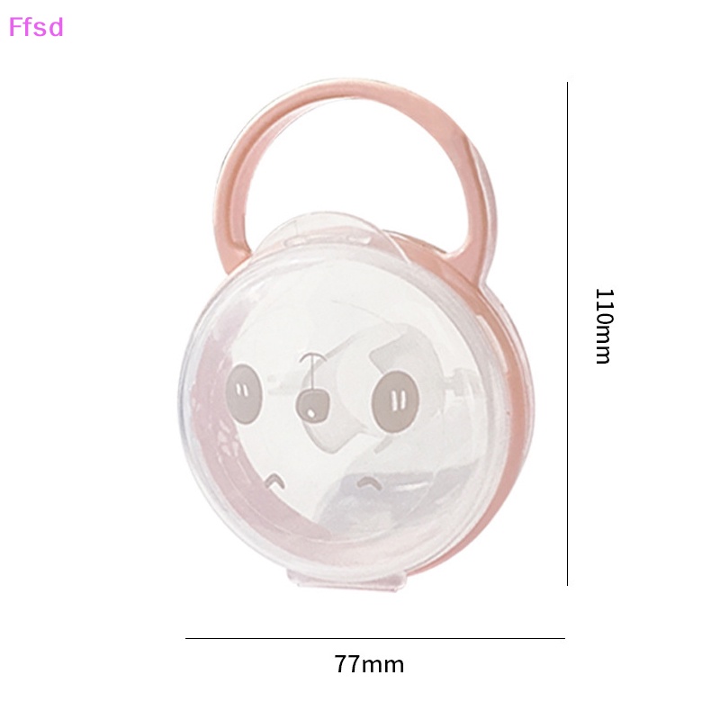 {Ffsd} Hộp Đựng Núm Vú Giả Trong Suốt Chống Bụi Có Tay Cầm Hoạt Hình Cho Bé * Bán Chạy