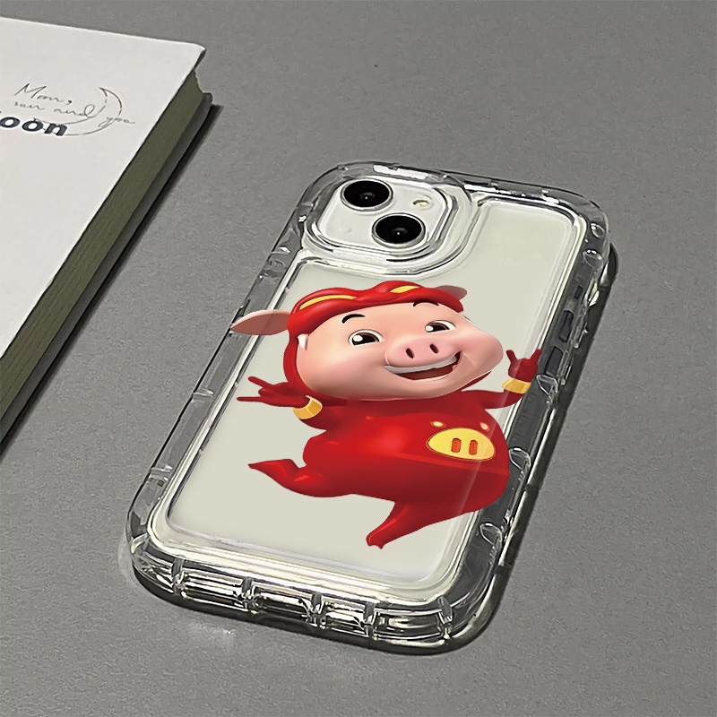 Ốp Điện Thoại Silicon TPU Mềm Chống Sốc In Hình Chú Heo Dễ Thương Cho IPhone 14 13 11 12 Pro XS Max X XR 7 + 8 Plus