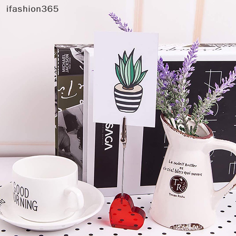 Set 10 Giá Đỡ Kẹp Ảnh / Thẻ Ghi Chú Để Bàn Trang Trí Nhiều Màu Sắc ifashion365