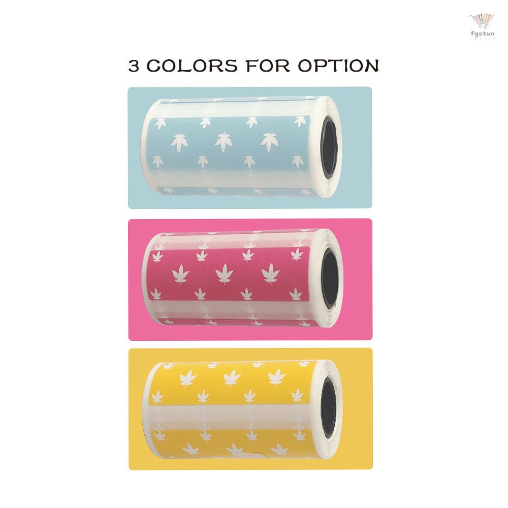 3 Cuộn Nhãn Dán Nhiệt Trong Suốt Hoạt Hình Dễ Thương 57 * 30mm  Cho Máy In Nhiệt PeriPage A6