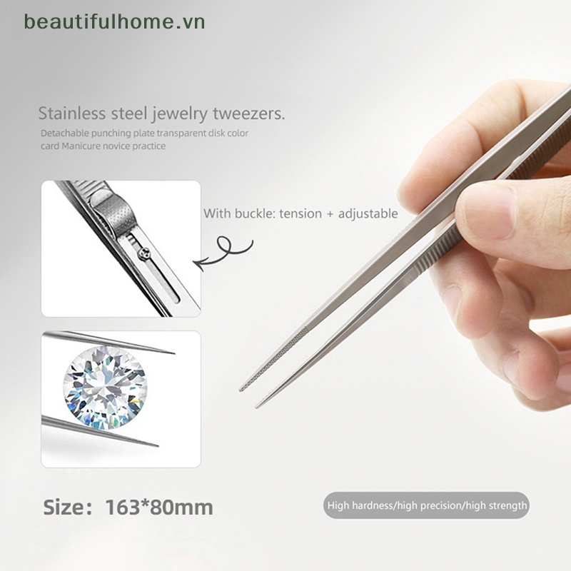 Nhíp Cố Định Bằng Thép Không Gỉ Chuyên Dụng Cho Tự Làm Trang Sức