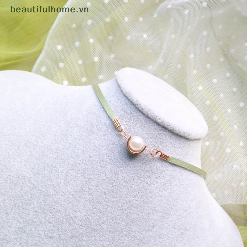 Vòng Cổ Choker Ren Ngắn Mặt Trái Tim Dễ Thương Thời Trang Cho Nữ [Beautyhome]
