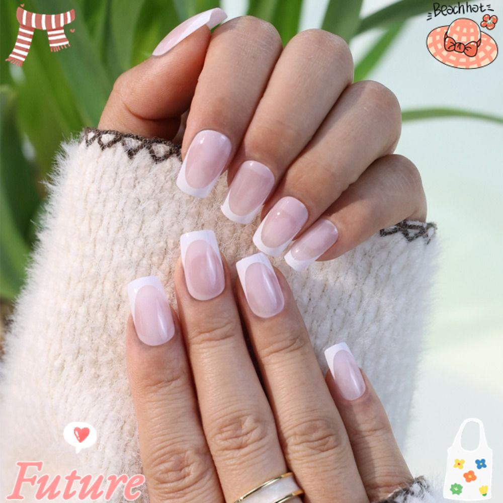 FUTURE Bộ Móng Tay Giả Che Phủ Toàn Diện Phong Cách Pháp DIY