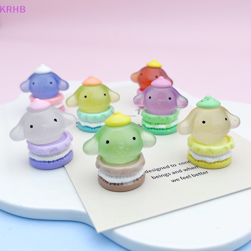 Set 5 Phụ Kiện Trang Trí Ốp Điện Thoại Hình Chú Chó Cinnamon 3D Phát Quang Độc Đáo Mới