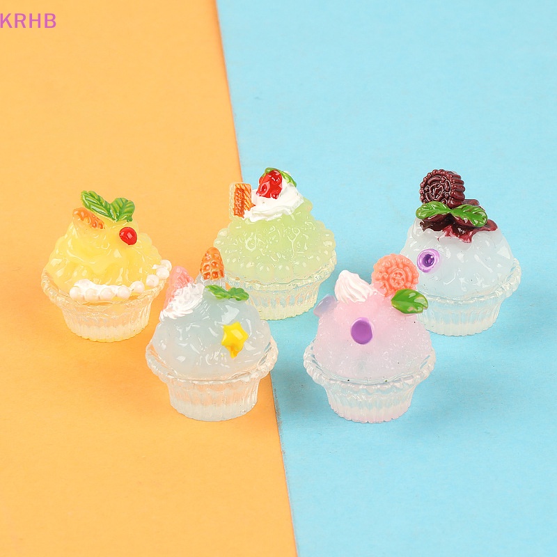 Set 5 Phụ Kiện Trang Trí Nghệ Thuật Màu Dạ Quang DIY Bằng Nhựa Resin Mới