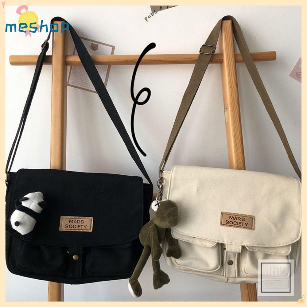 Túi Đeo Vai Vải Canvas Kiểu Harajuku Nhật Bản Cá Tính Cho Nữ