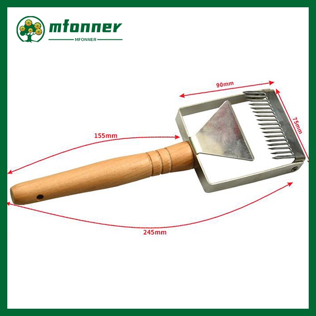 Set 2 Nĩa Bằng Thép Không Gỉ Tay Cầm Gỗ Hỗ Trợ Nuôi Ong Tiện Dụng