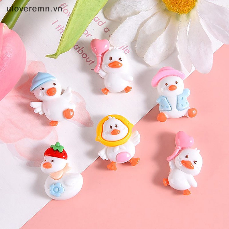 Set 10 Phụ Kiện Kẹp Tóc Hình Chú Vịt Nhỏ Dễ Thương Diy