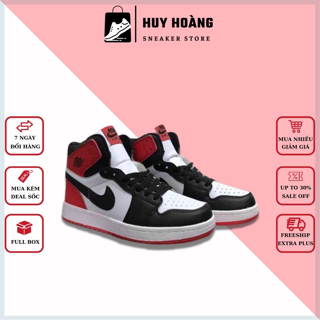 Giày thể thao nam nữ 𝗝𝗼𝗿𝗱𝗮𝗻 cao cổ, giày sneaker 𝗝𝗼𝗿𝗱𝗮𝗻 cổ cao màu đen đỏ chuẩn 11 Full Box