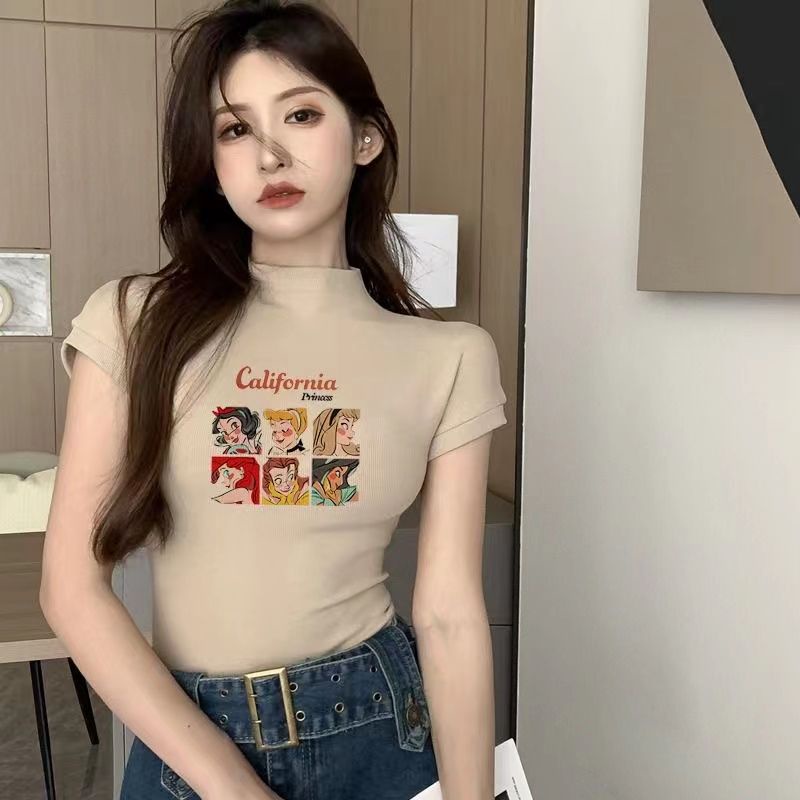 Áo Thun Ngắn Tay Ôm Dáng Thời Trang Mùa Hè Dễ Phối Đồ Cho Nữ