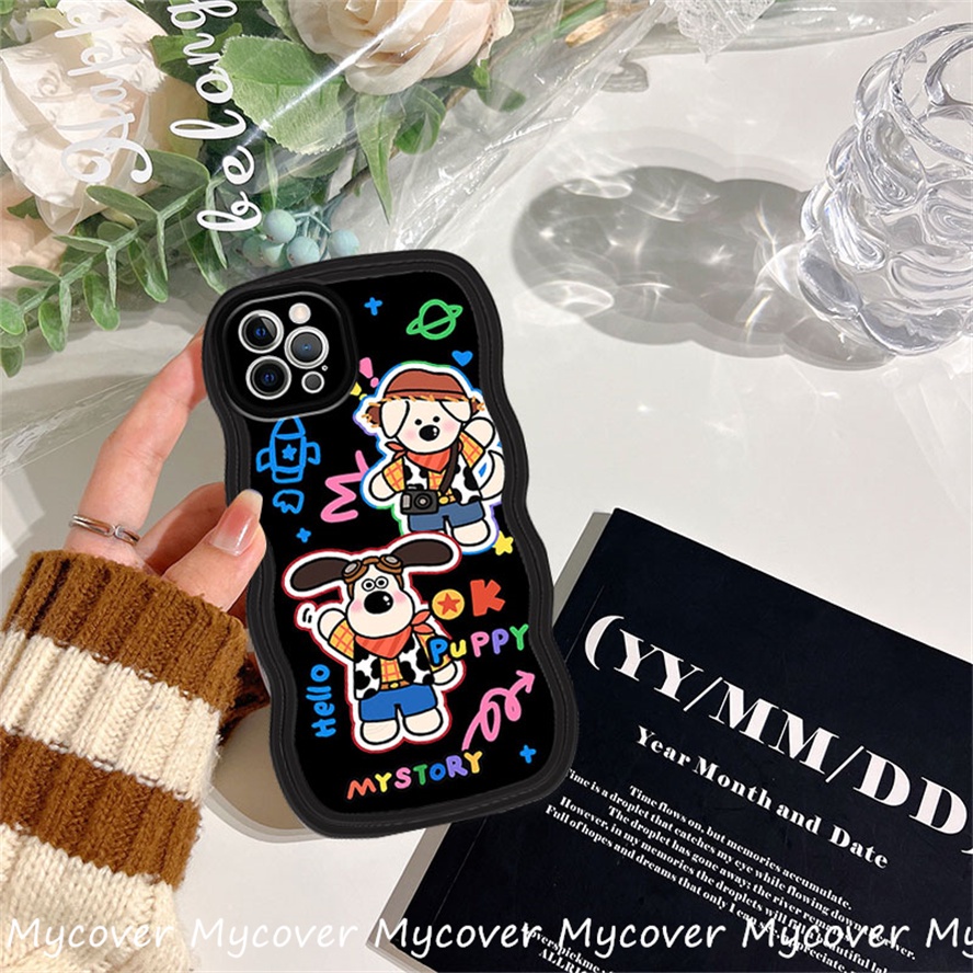 Ốp Điện Thoại Silicon Mềm Họa Tiết Chú Cún Hoạt Hình Cho iPhone 11 13 12 14 Pro Max X XR Xs Max 6 7 8 Plus