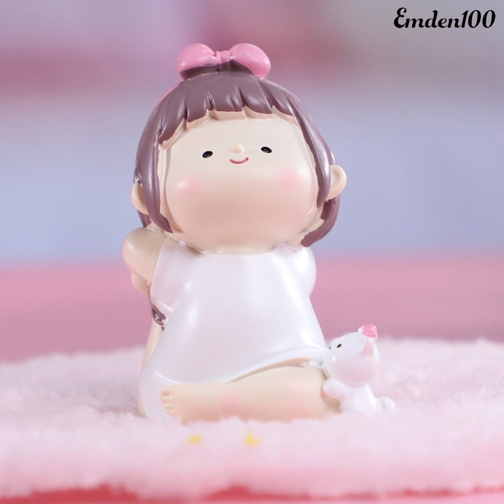 [EMDEN] Tượng Cô Gái Tập Yoga Bằng Nhựa Resin Dễ Thương Chống Phai Màu Trang Trí Nhà Cửa