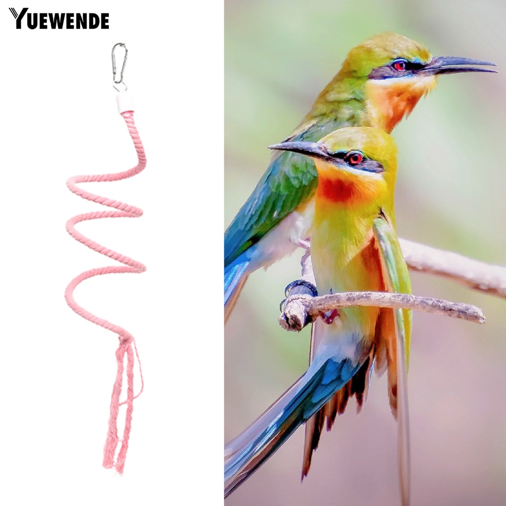 Đồ Chơi Dây Thừng Hình Xoắn Ốc Màu Sắc Tươi Sáng Chống Mài Mòn Giảm Căng Thẳng Cho Chim Vẹt