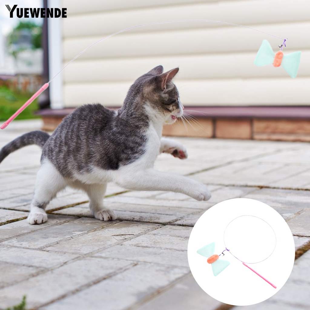 Gậy Trêu Mèo Chống Cắn / Mài Mòn Thoải Mái Với Chuông Và Nơ Trang Trí Vui Nhộn