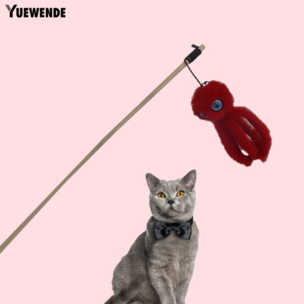 Gậy Lông Nhung Hình Bạch Tuộc Vui Nhộn Tương Tác Huấn Luyện Mèo