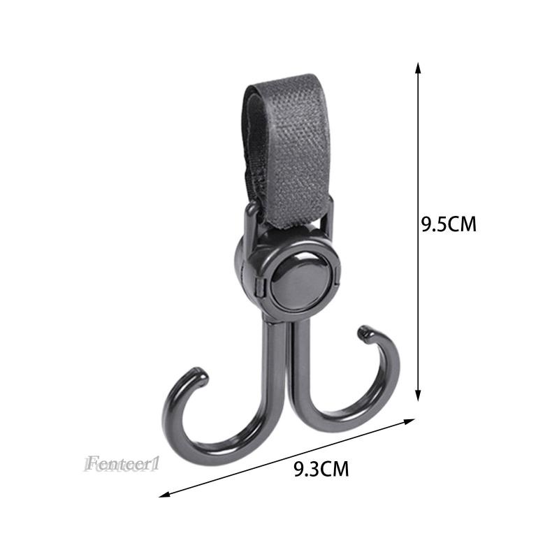 [Fenteer1] 2 Móc Treo Túi Xách Có Thể Xoay Được Dùng Cho Xe Đạp Trong Ký T