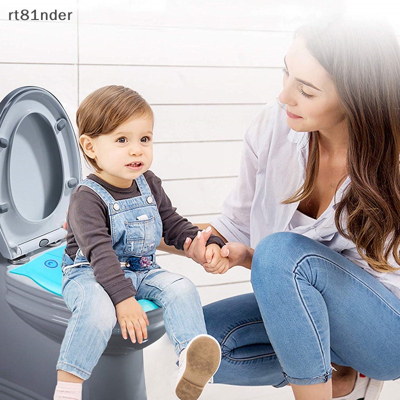 Đệm Lót Bồn Cầu Di Động Màu Sắc Hoạt Hình Có Thể Gập Gọn Cho Bé Sơ Sinh