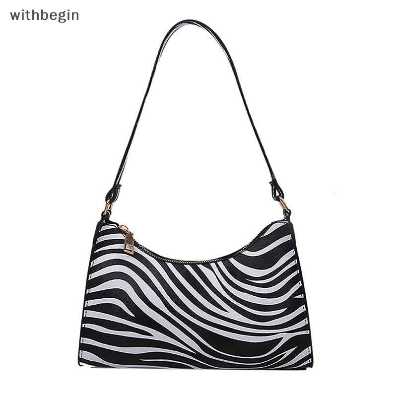 Túi Đeo Vai / Kẹp Nách Bằng PU In Họa Tiết Ngựa Vằn Đơn Giản Thời Trang Cho