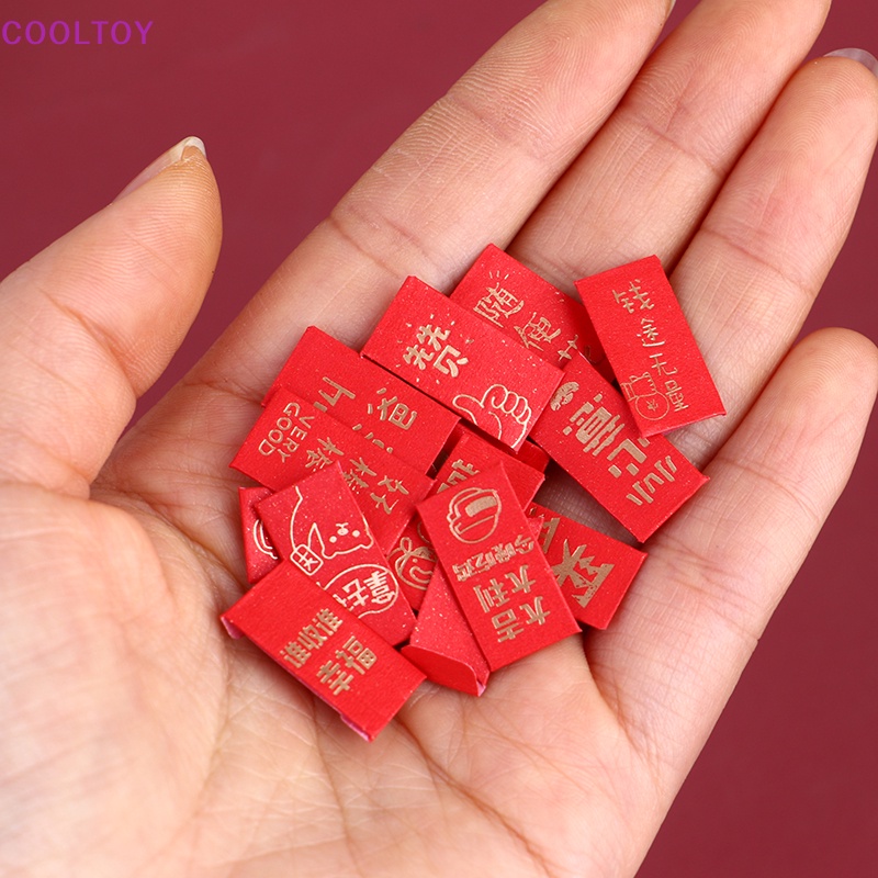 Set 10 Sticker Dán Trang Trí Năm Mới Cho Nhà Búp Bê Tỉ Lệ 1: 12