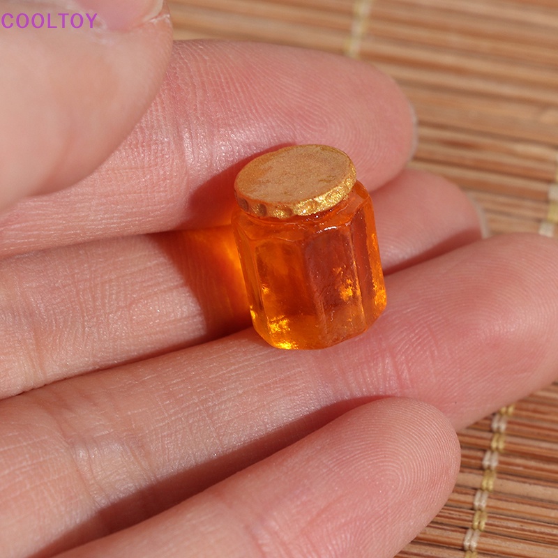 Set 3 Mô Hình Chai Mật Ong Mini Tỉ Lệ 1: 12 Dùng Để Trang Trí Nhà Búp Bê