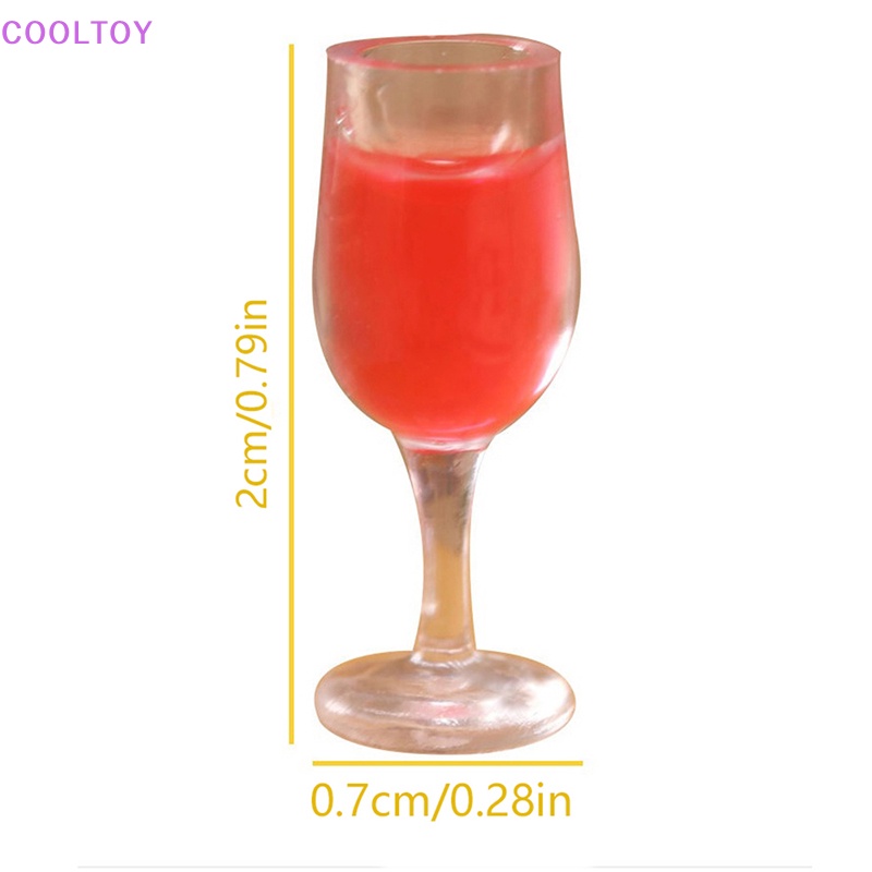 Set 5 Ly Rượu Mini Tỉ Lệ 1 / 12 Dùng Để Trang Trí Nhà Búp Bê