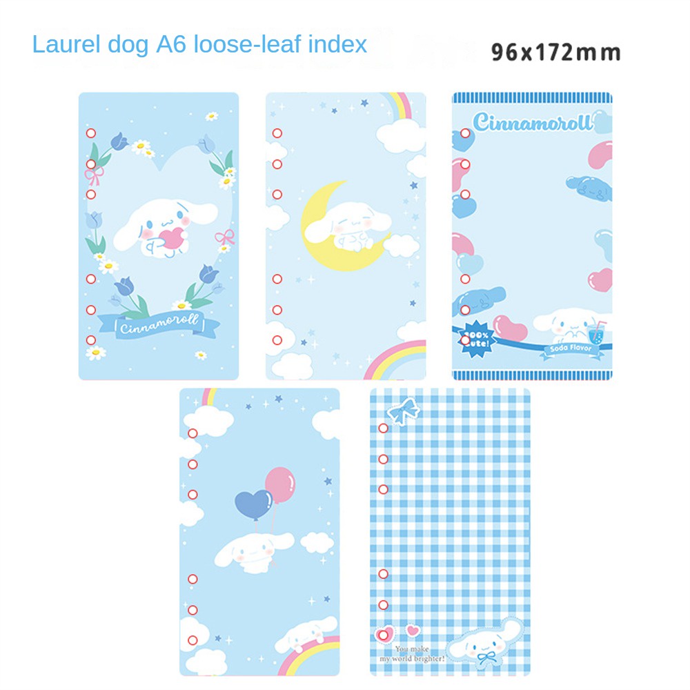 Sanrio A5 A6 Separator A6 Loose-leaf Index Creative Honeycomb Cactus Separator Page Phân Loại Bìa Cứng Bảng Chỉ Mục Bronzing -top3C01
