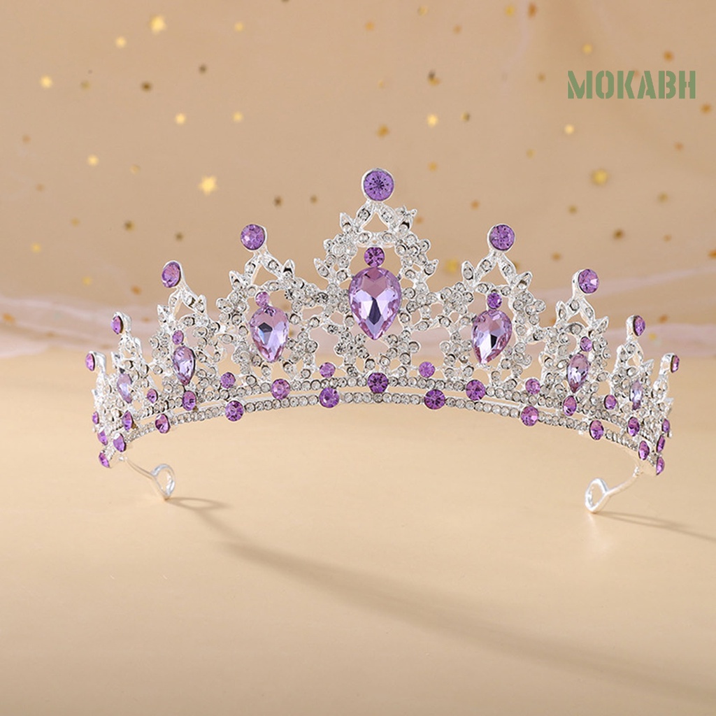 Vương Miện Cài Tóc Đính Đá Lấp Lánh Sang Trọng Cho Cô Dâu