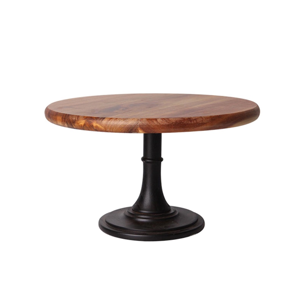 Giá Đỡ Bánh Kem / Món Tráng Miệng Hình Tròn Bằng Gỗ Kích Thước 29cm