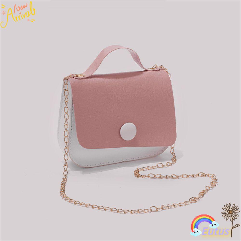 Túi Xách Da PU Phối Dây Xích Thời Trang Cho Nữ