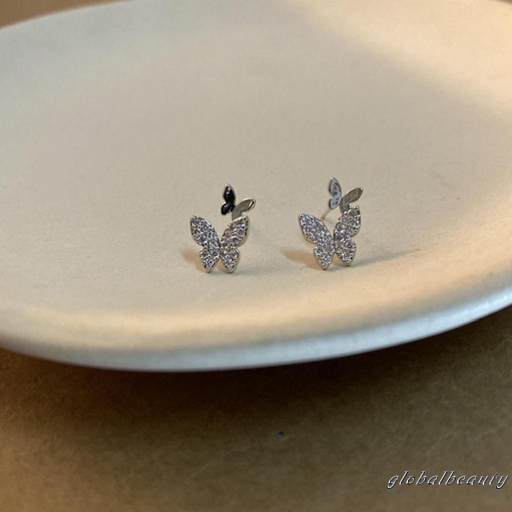 Bông Tai Hình Học Đính Kim Cương Lấp Lánh Sáng Tạo Dành Cho Nữ