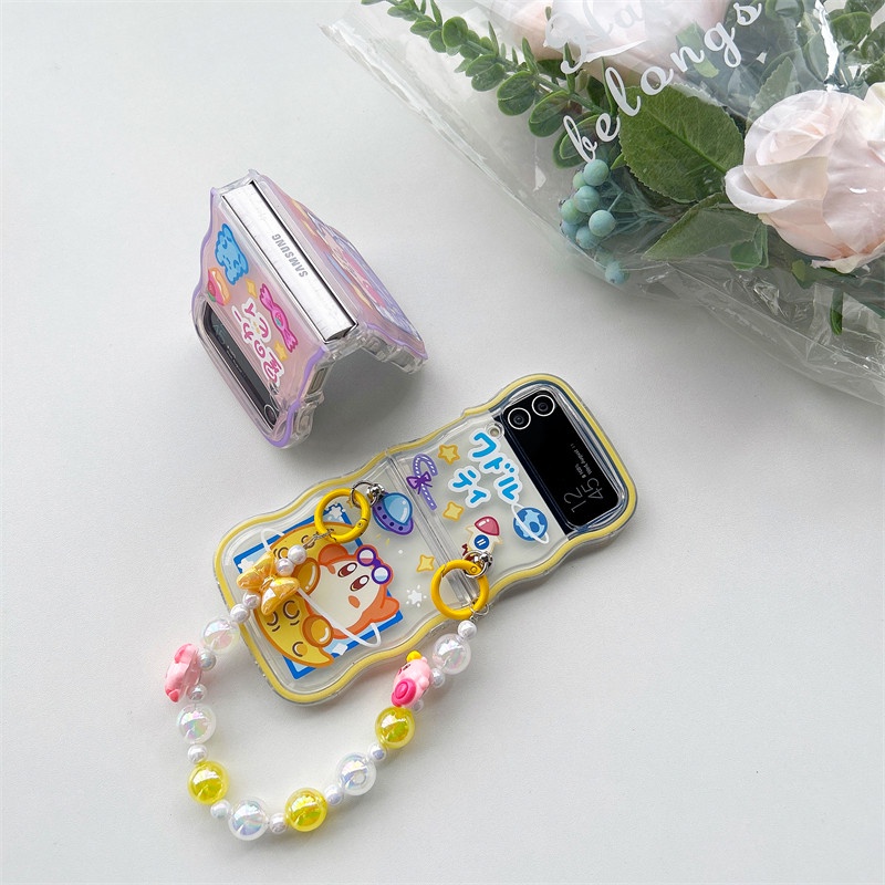 Ốp Điện Thoại Dẻo Trong Suốt Họa Tiết Hoạt Hình kirby Dễ Thương Cho Samsung Galaxy Z Flip 4 3 Samsung Galaxy ZFlip 4 3 Z Flip4 Flip3