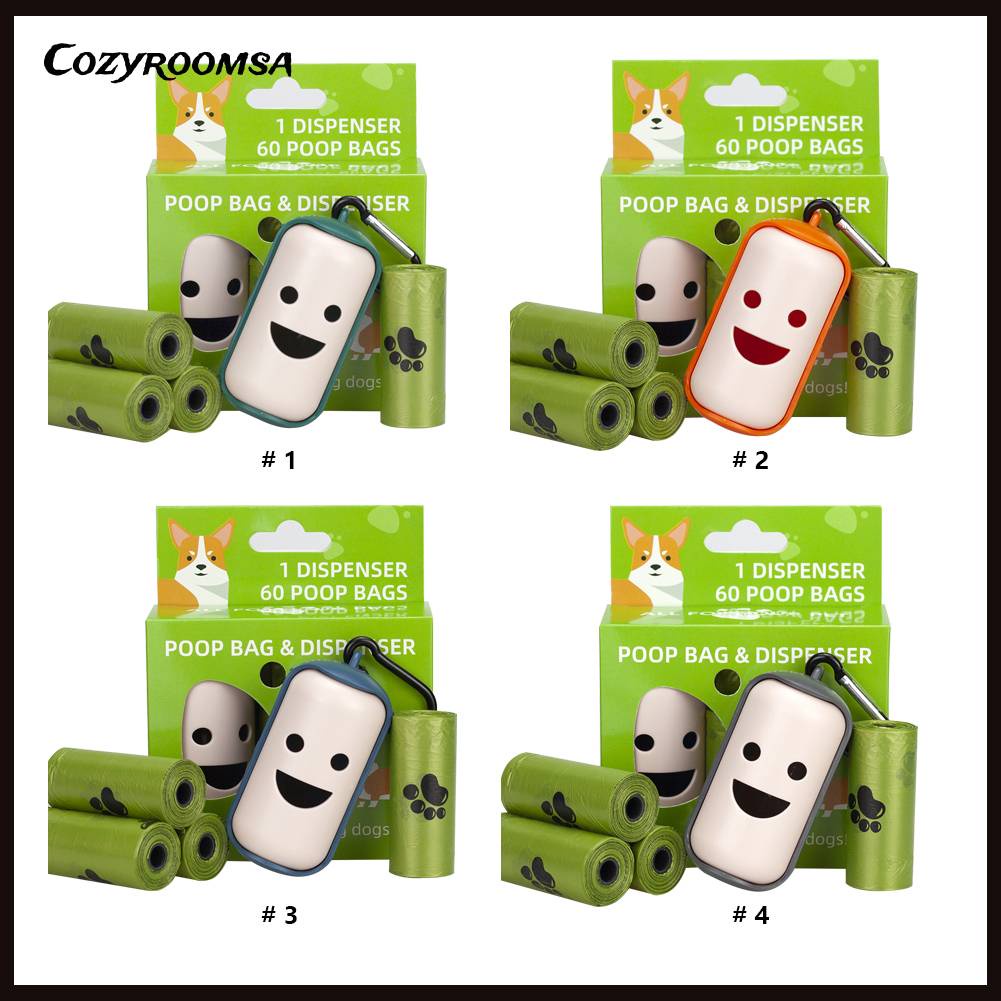 Hộp Đựng Túi Rác Cho Thú Cưng Kèm 60 Túi Đựng Rác Tiện Dụng