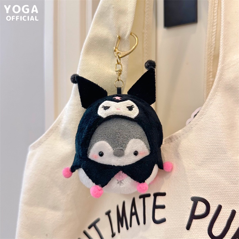 SANRIO Móc Khóa Hình Chim Cánh Cụt Kuromi My Melody Cinnamoroll Plushie Nhồi Bông Mềm Mại Đáng Yêu