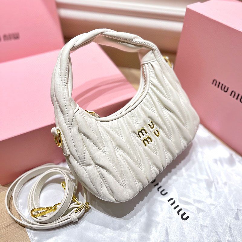 VIUK MIU MIU 2023 new fashion portable women's bag pleated bag cloud bag shoulder crossbody all-match Korean style underarm bag