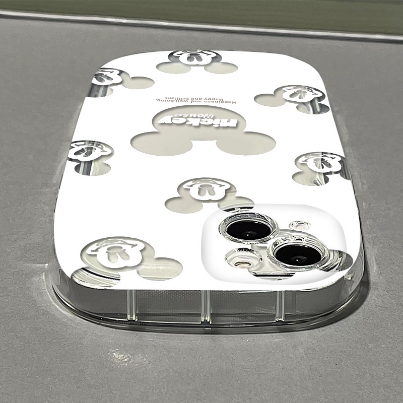 Ốp Điện Thoại Silicone Mềm Trong Suốt Chống Sốc In Hình Chuột Dễ Thương Cho IPhone 14 13 12 11 Pro Max XS X XR